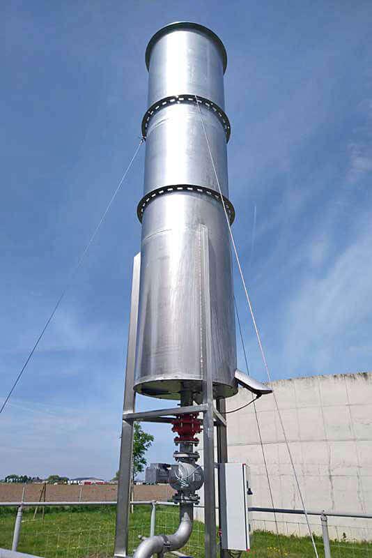 Gasfackel für Biogas